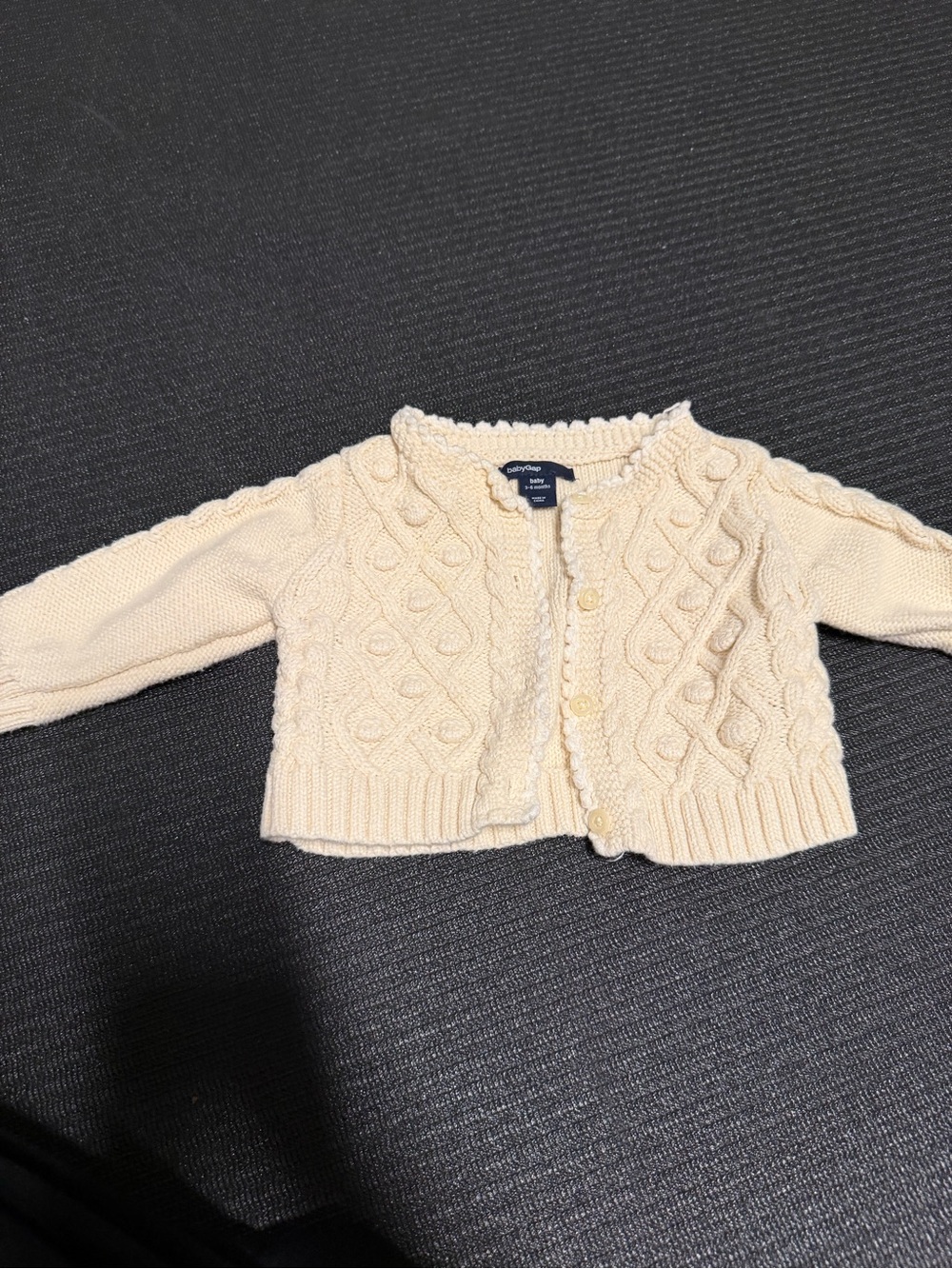 Baby Gap Cream Cable-Knit Baby Cardigan